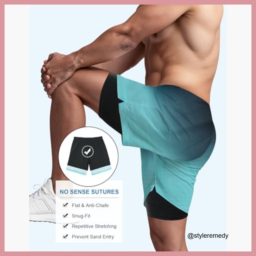 Compression Liner Swim Trunks, Polyester Blend, U… - image 3